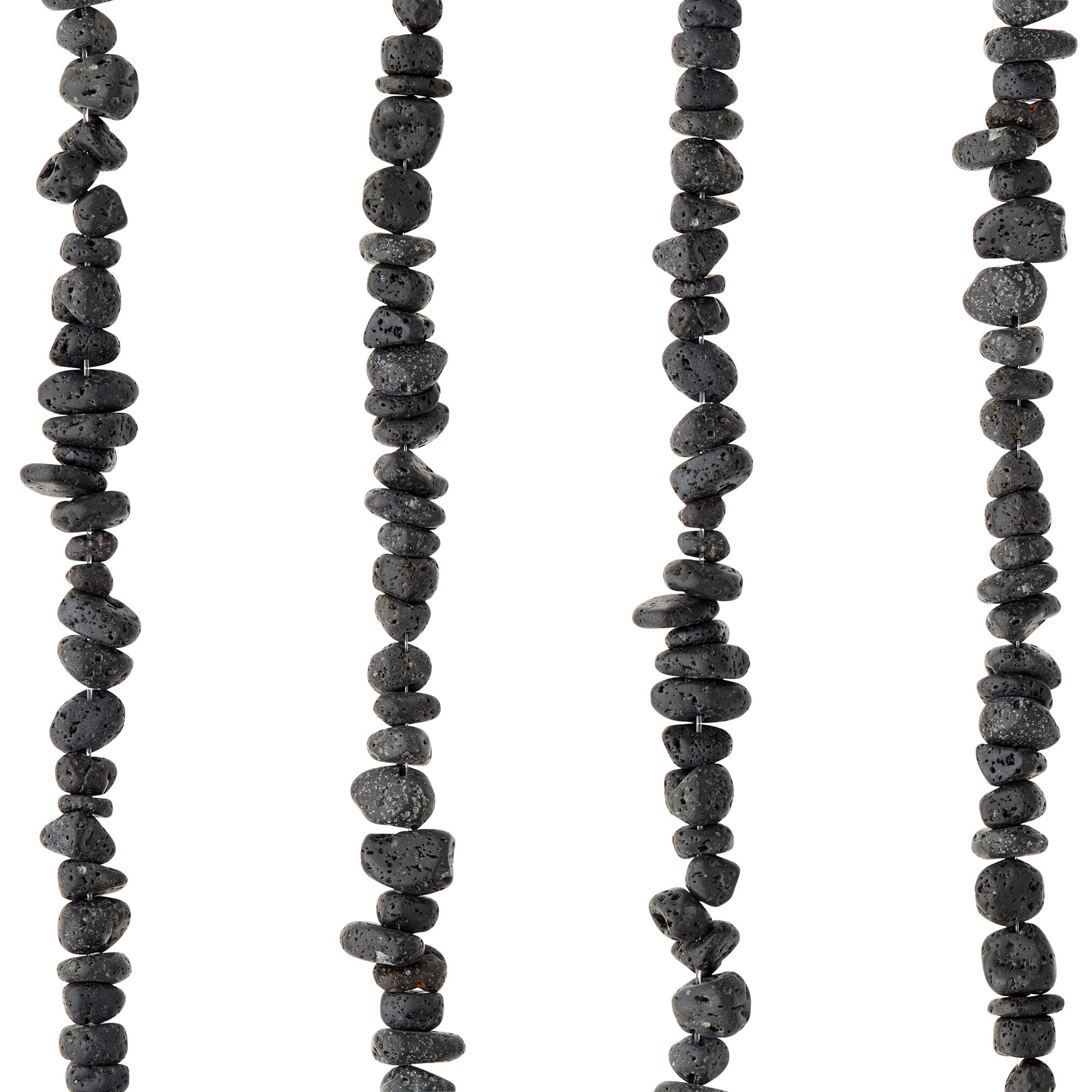 Black Lava Chip Beads by Bead Landing™, 10mm